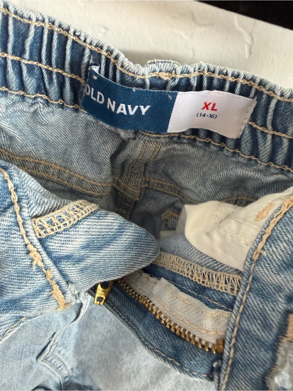 Old Navy Light Wash Denim Mini Skirt